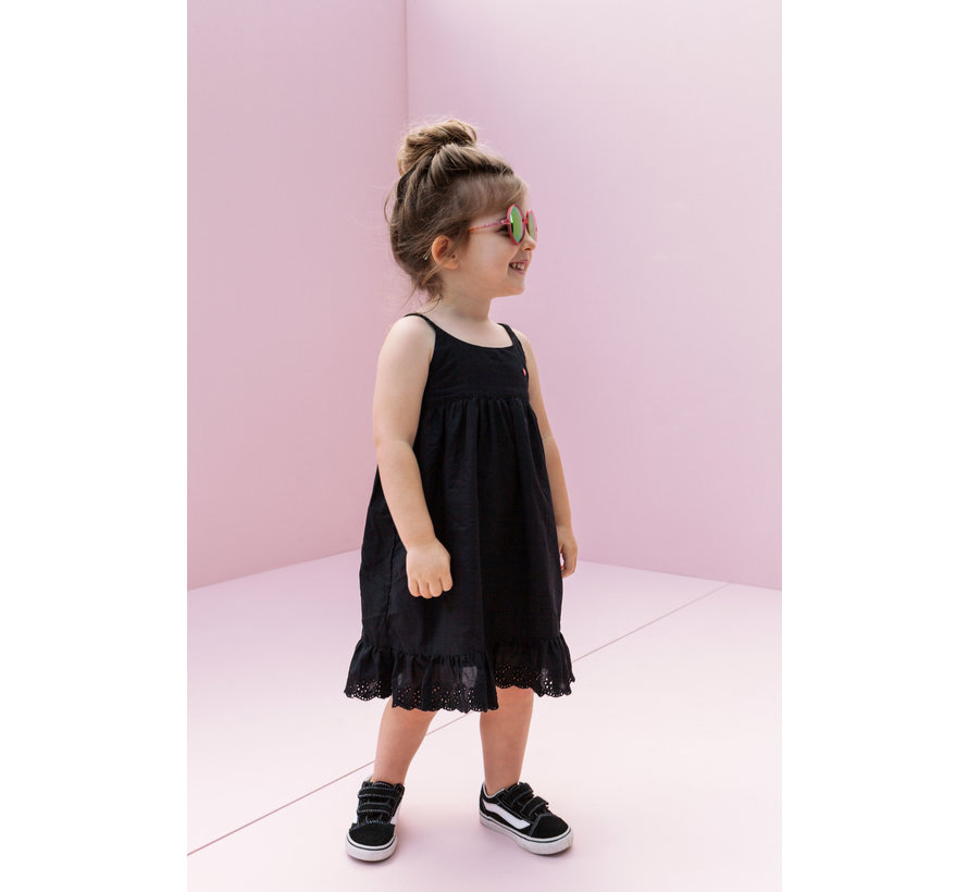 Looxs - Little woven dress spaghe - black