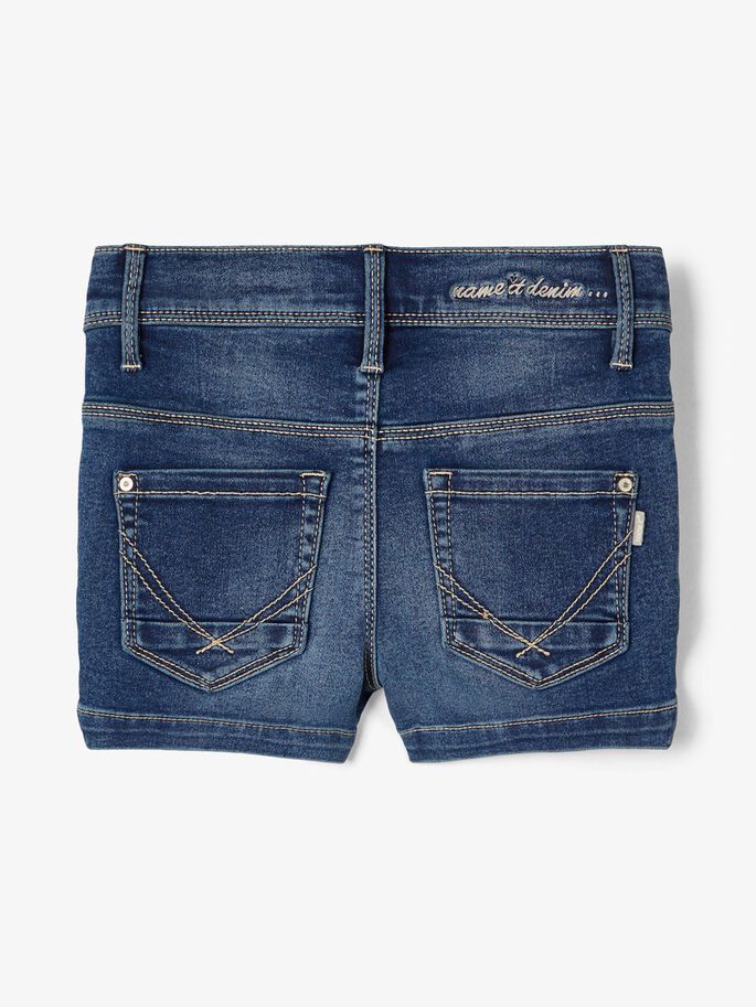 NAME IT MINI - NMFSALLI DNMCILLE 2198 SHORTS CAMP - Medium Blue Denim