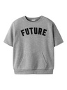 NAME IT KIDS - NKM BOBBY SS RLX SWEAT BRU - Grey Melange