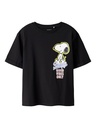 NAME IT KIDS - NKF DYLANA SNOOPY SS NREG TOP BOX SKY - Black