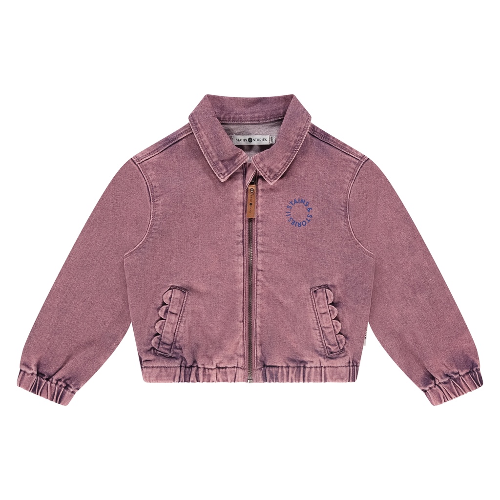 Stains & Stories - girls colored denim jacket - purple - SSA25508170-SSA-00086