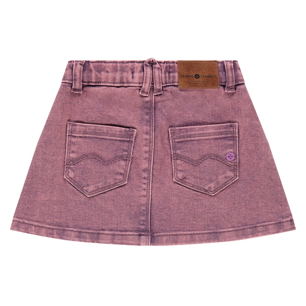 Stains & Stories - girls colored denim skirt - purple - SSA25508872-SSA-00086