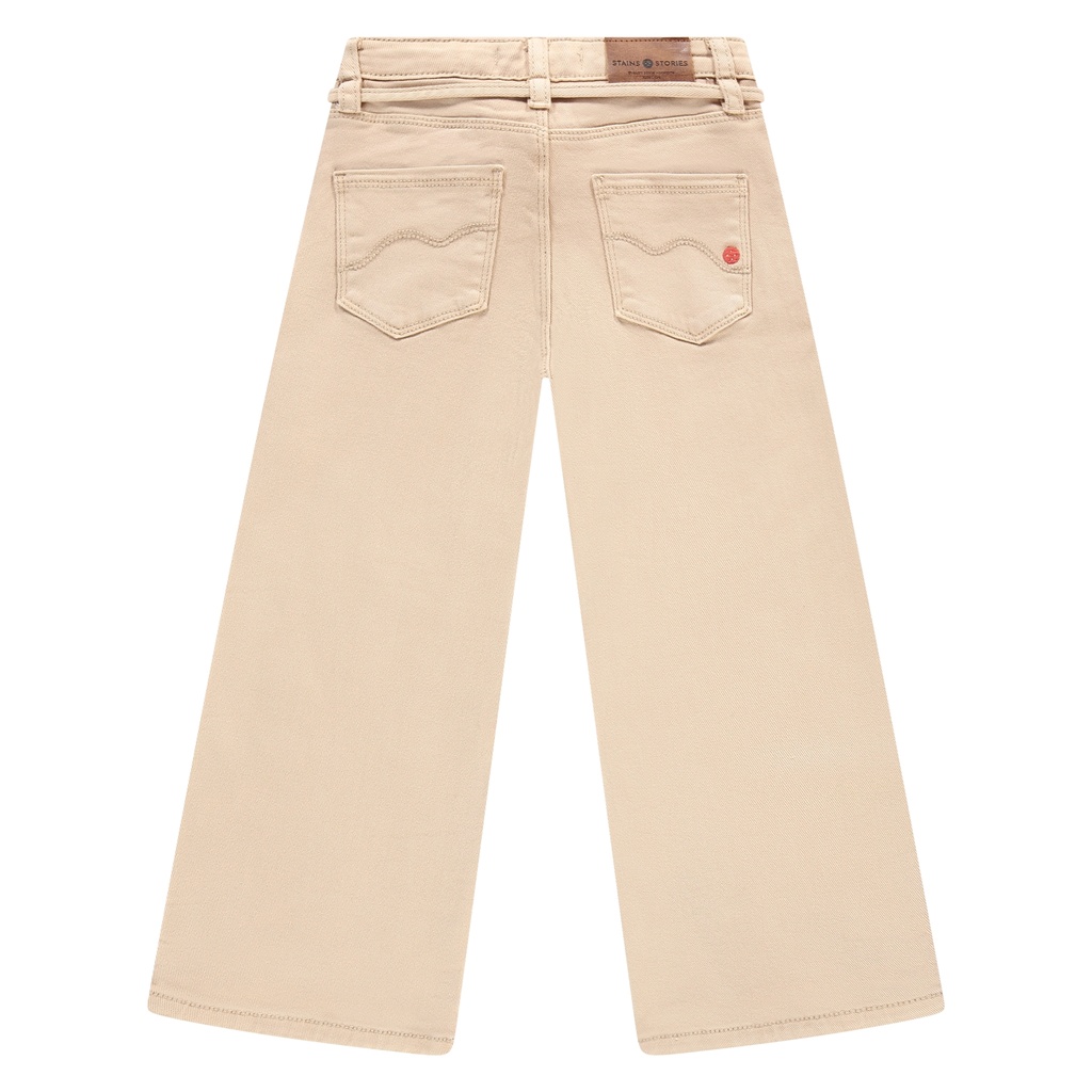 Stains & Stories - girls pants wide leg - beige - SSA25408256-SSA-00074