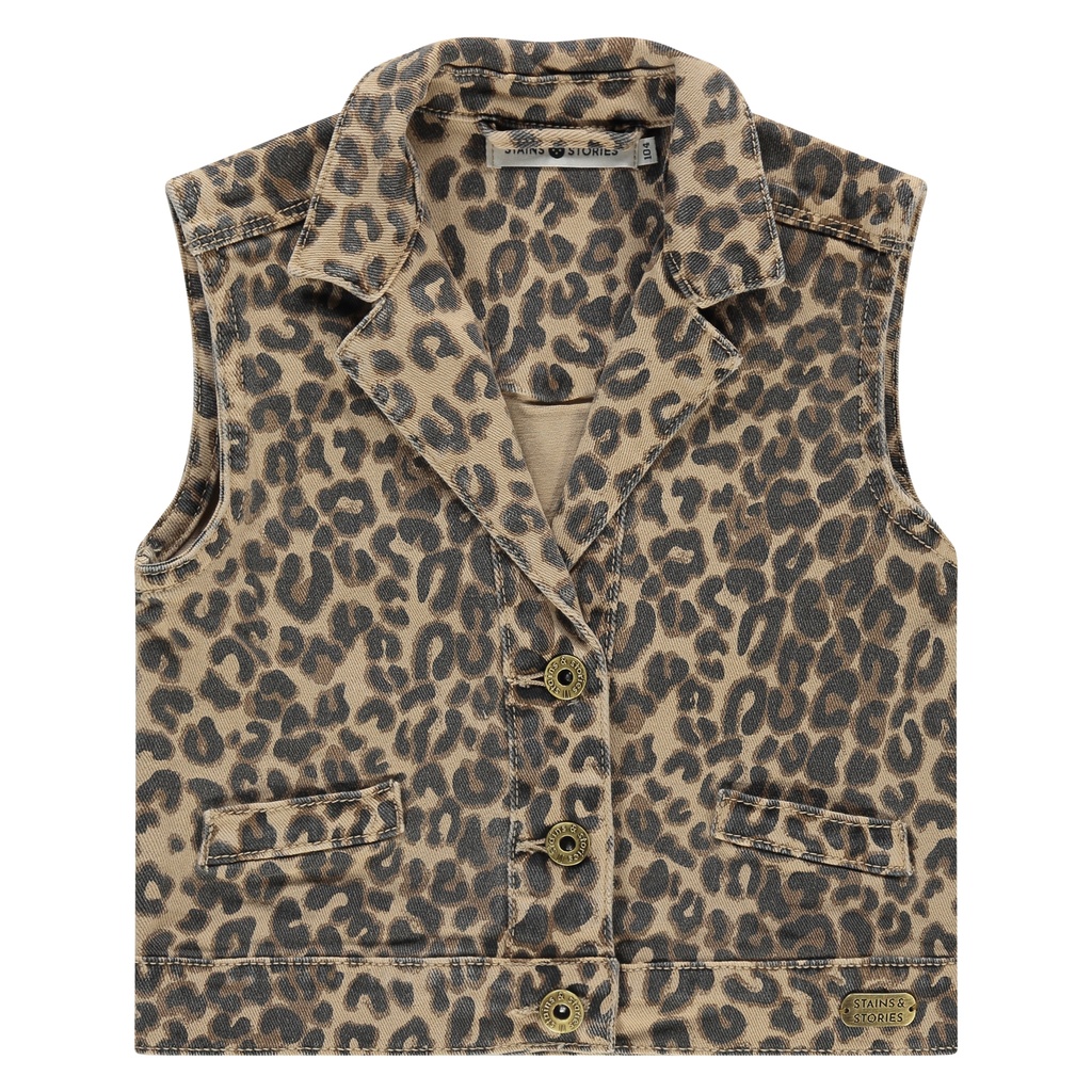 Stains & Stories - girls gilet - beige - SSA25408552-SSA-00074