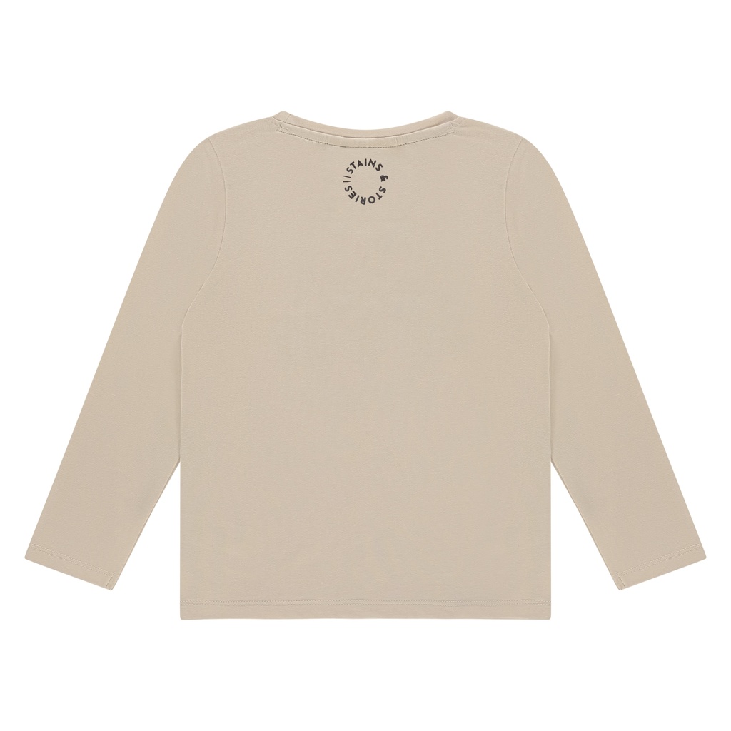 Stains & Stories - girls t-shirt long sleeve - cream - SSA25408654-SSA-00075