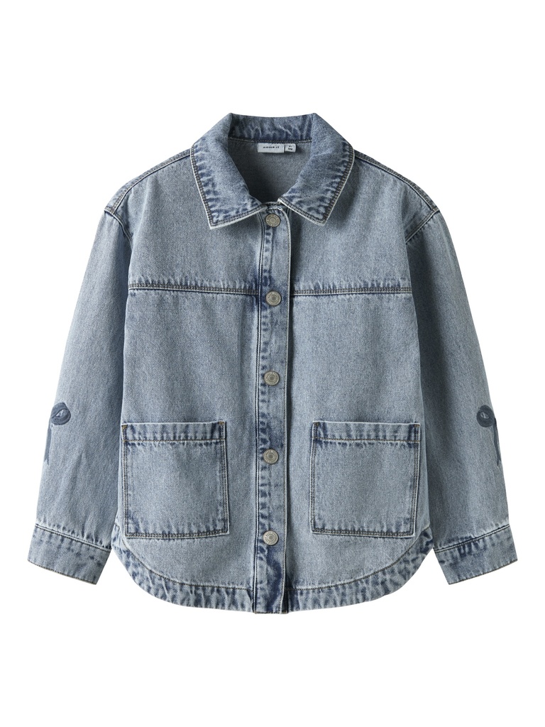 NAME IT KIDS - NKF GLORIA DNM EMB JACKET 7511-ZA T - Medium Blue Denim