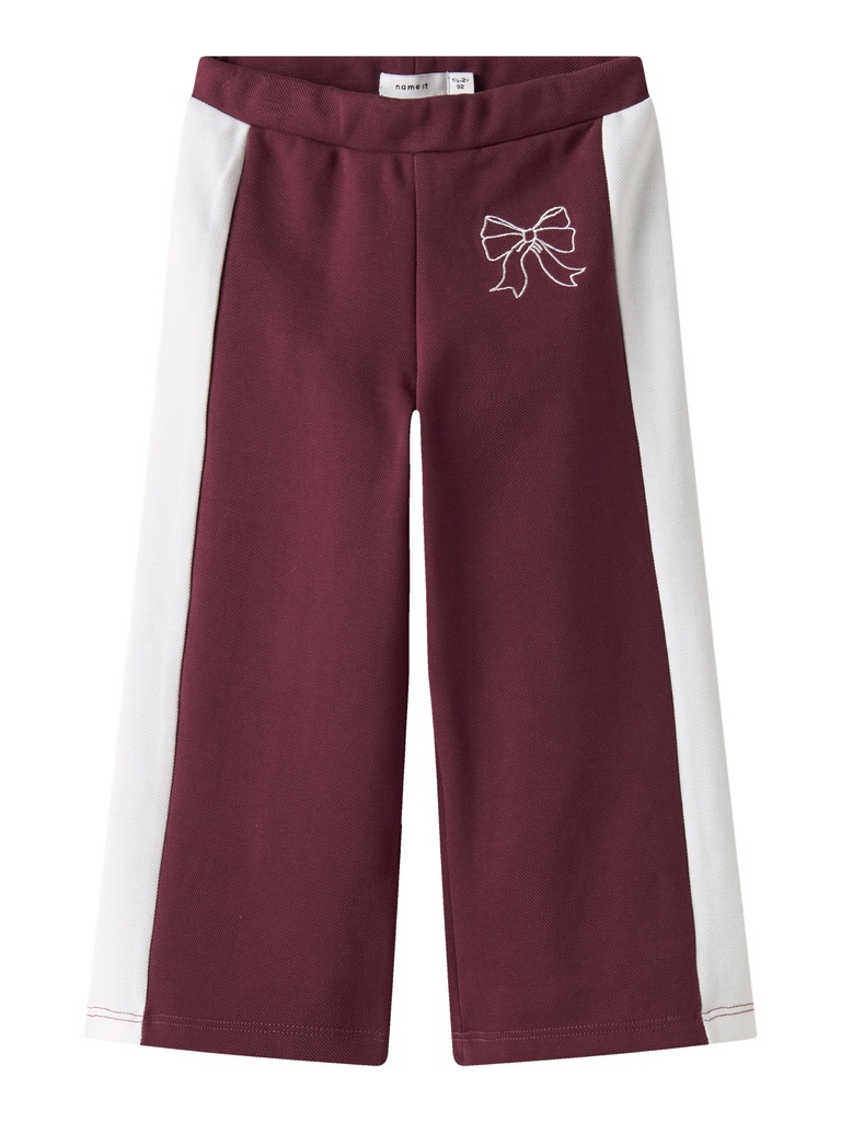 NAME IT MINI - NMF RIVEA WIDE PANT - Burgundy