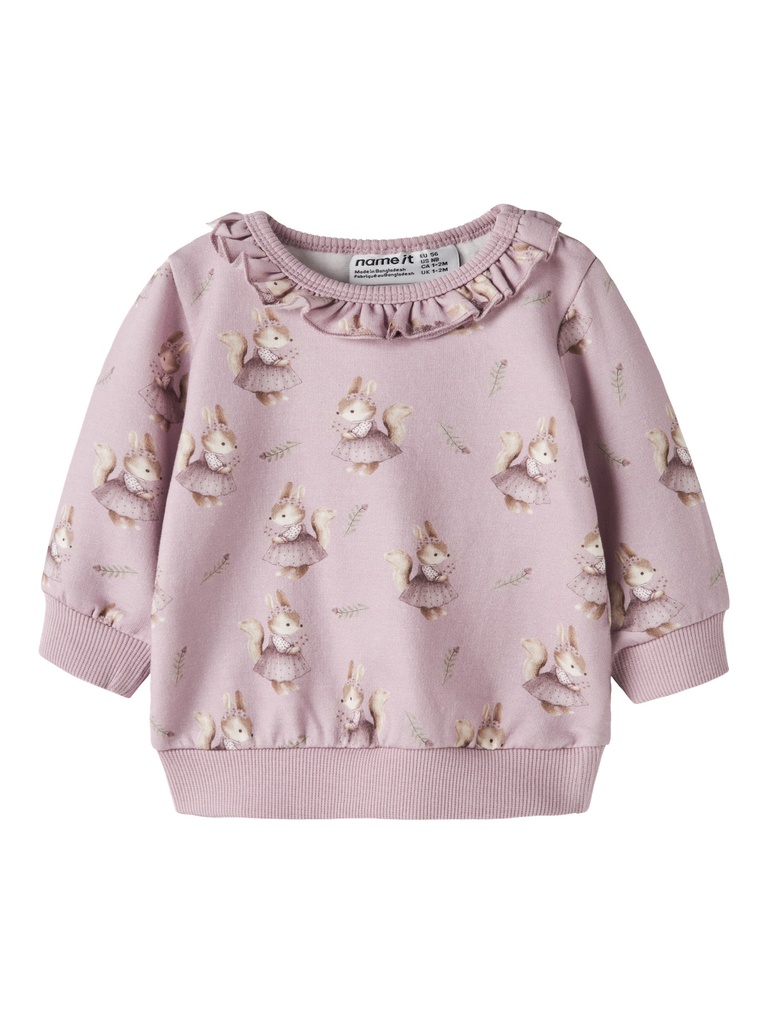 NAME IT BABY - NBF SHELLY LS SWEAT BRU - Keepsake Lilac