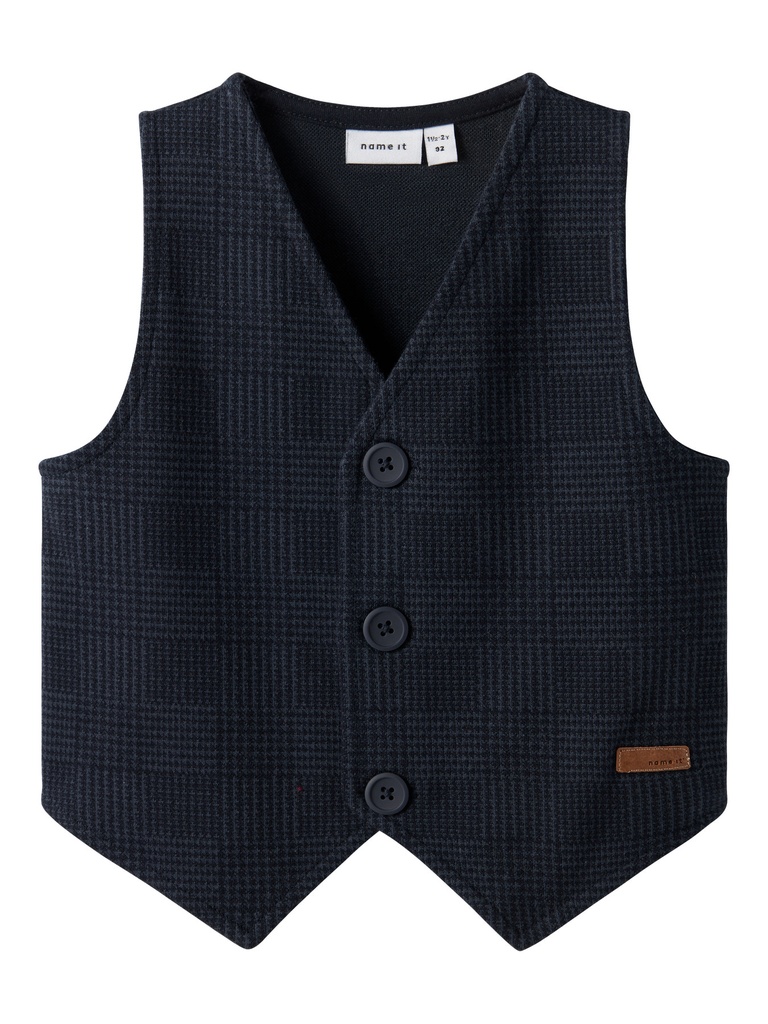 NAME IT MINI - NMM ROBINO VEST UNB - Navy Blazer CHECK