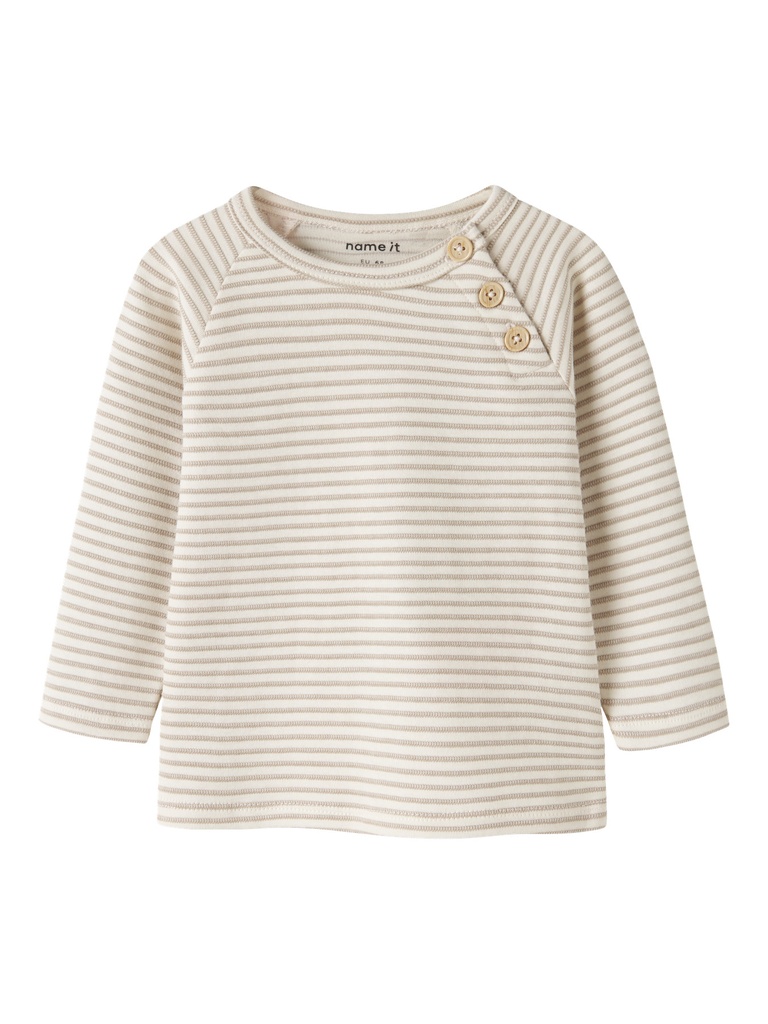 NAME IT BABY - NBM BRIPO LS O-NECK - Vintage Khaki