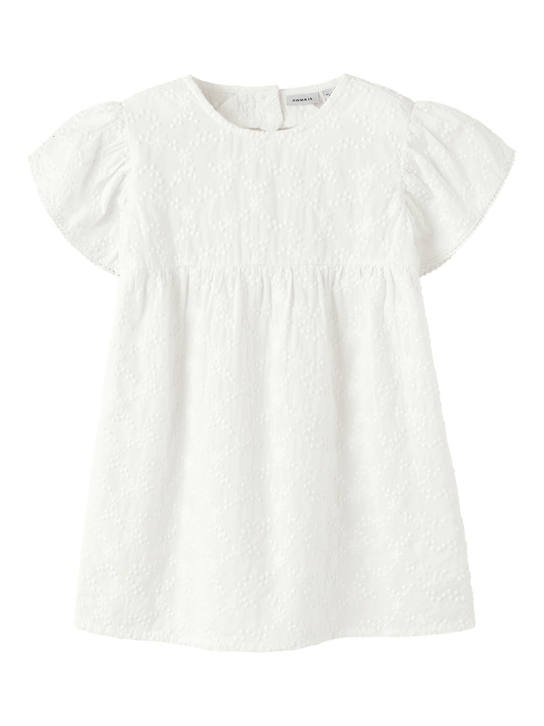 NAME IT MINI - NMF FREDERIKKE CAPSL DRESS - Cloud Dancer