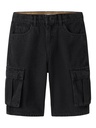 NAME IT KIDS - NKM BEN SK DNM CARGO BERMUDA 2800-IM - Black Denim