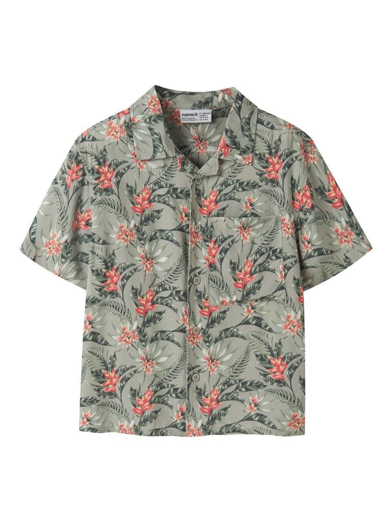 NAME IT KIDS - NKM FERANE SS SHIRT BOX - Shadow FLOWER