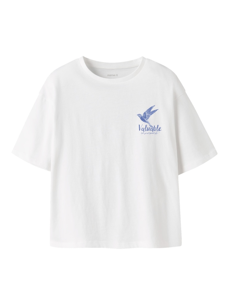 NAME IT KIDS - NKF FRANCINE SS RLX TOP BOX - Bright White