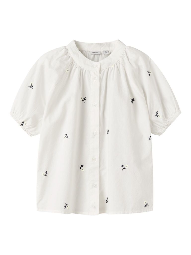 NAME IT KIDS - NKF FRETTE SS SHIRT - Cloud Dancer