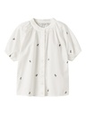 NAME IT KIDS - NKF FRETTE SS SHIRT - Cloud Dancer