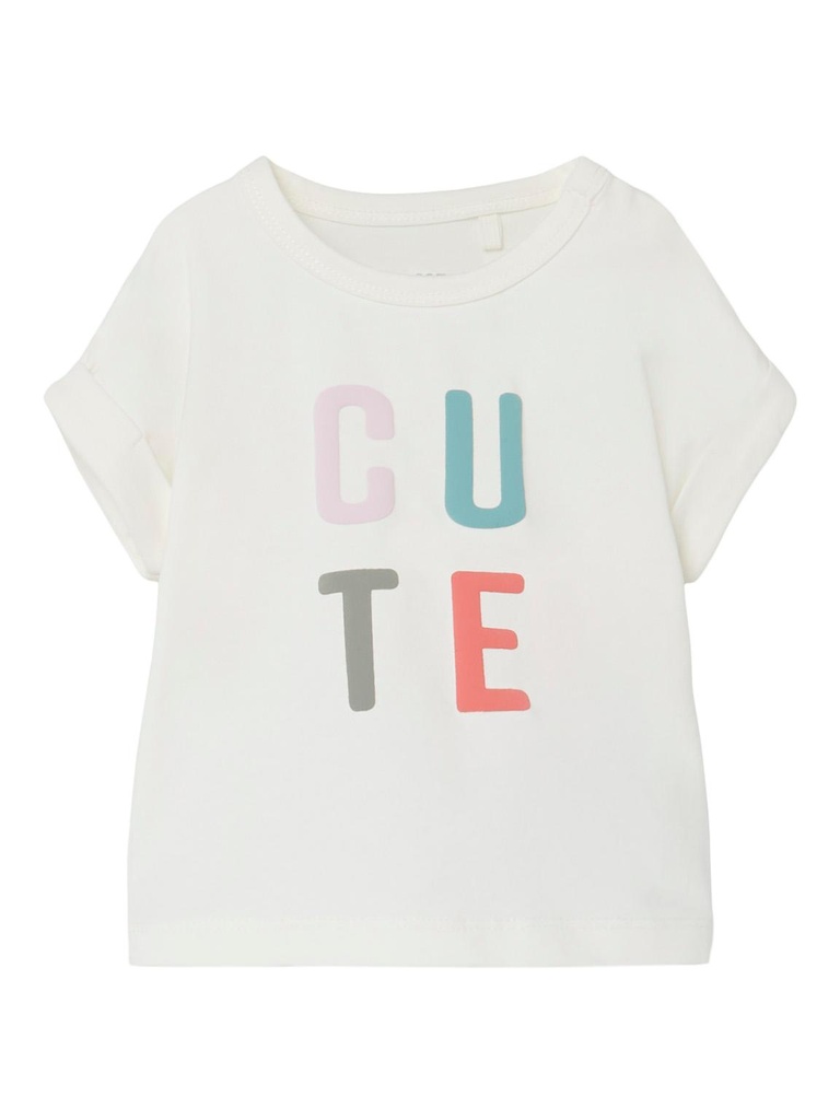 NAME IT BABY - NBF HAZE SS TOP - White Alyssum