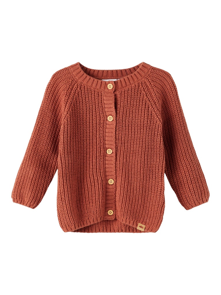 NAME IT BABY - NBM TEOLE LS KNIT CARD - Maple Syrup
