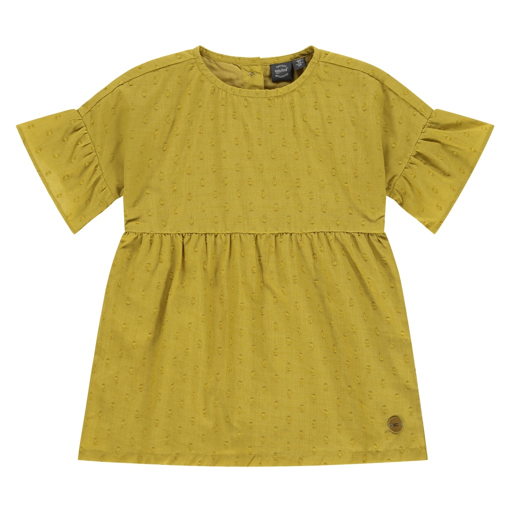 Babyface - girls dress short sleeve - mustard - BBE22208720
