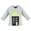 Baby Face - baby boys t-shirt & cuddle - LIGHT GREY MELEE