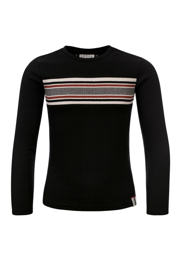Looxs - Girls T-shirt l/s - black - 2032-5458-099
