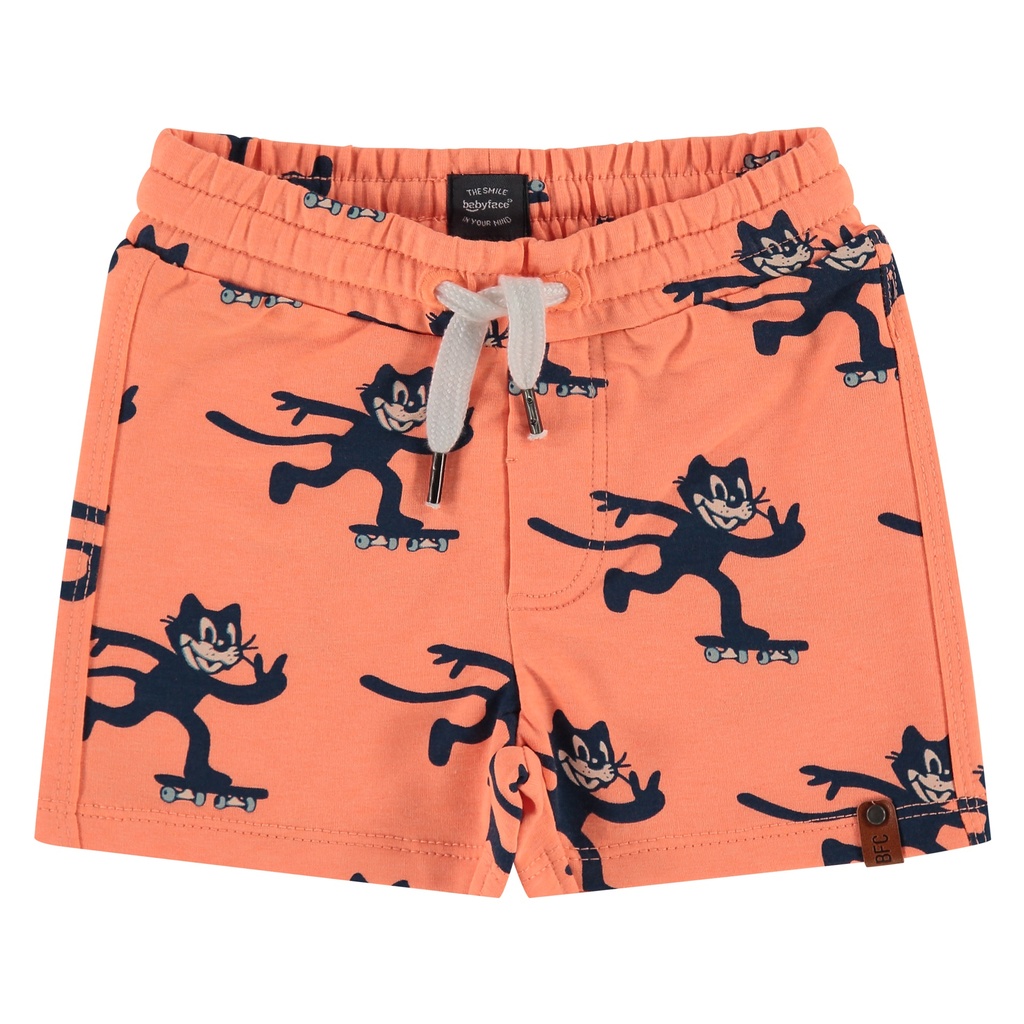 Babyface - boys sweatshort - neon orange - BBE21107237