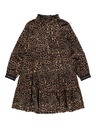 NAME IT KIDS - NKF NAGIRA LS DRESS N NOOS - Black LEO AOP