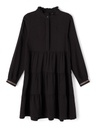 NAME IT KIDS - NKF NAGIRA LS DRESS N NOOS - Black SOLID