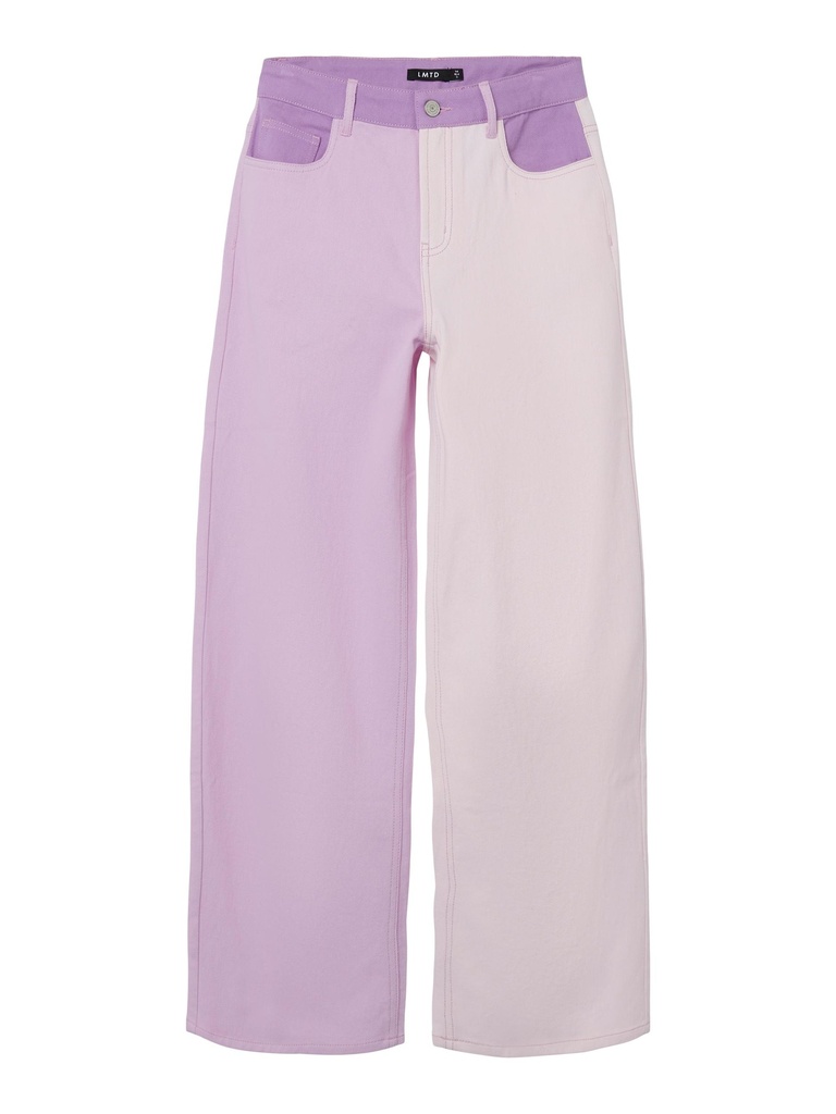 LMTD - NLF COLIZZABLOCK HW WIDE PANT - Cherry Blossom COLORBLOCK