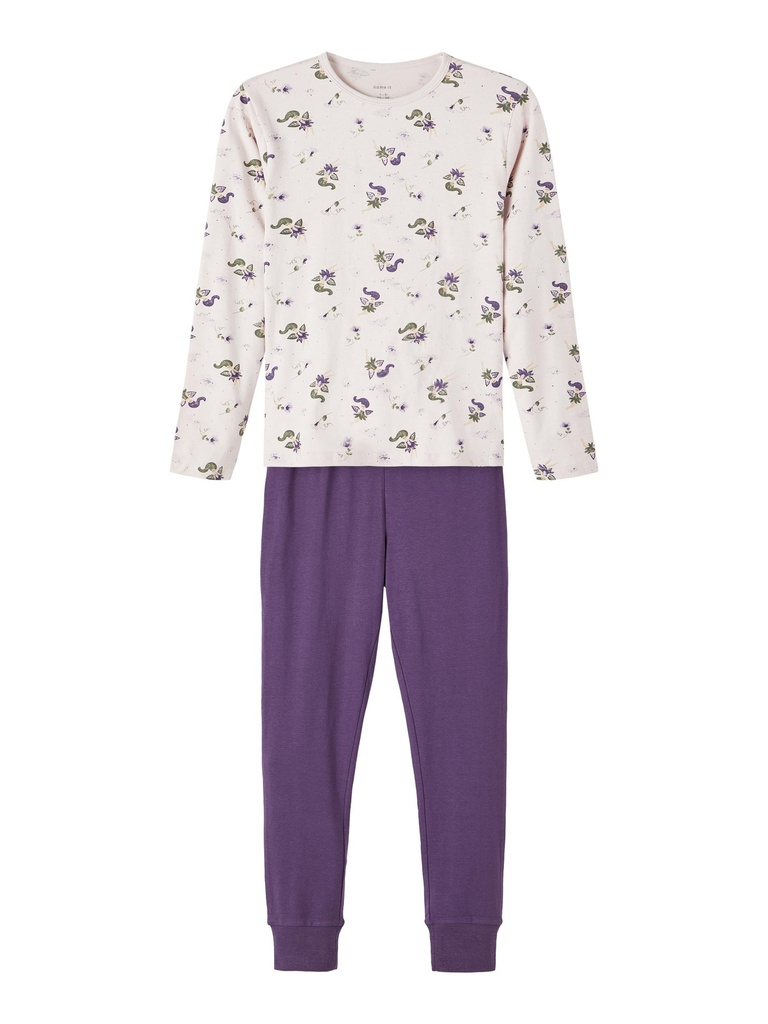 NAME IT KIDS - NKF NIGHTSET GRAY LILAC FAIRY NOOS - Gray Lilac