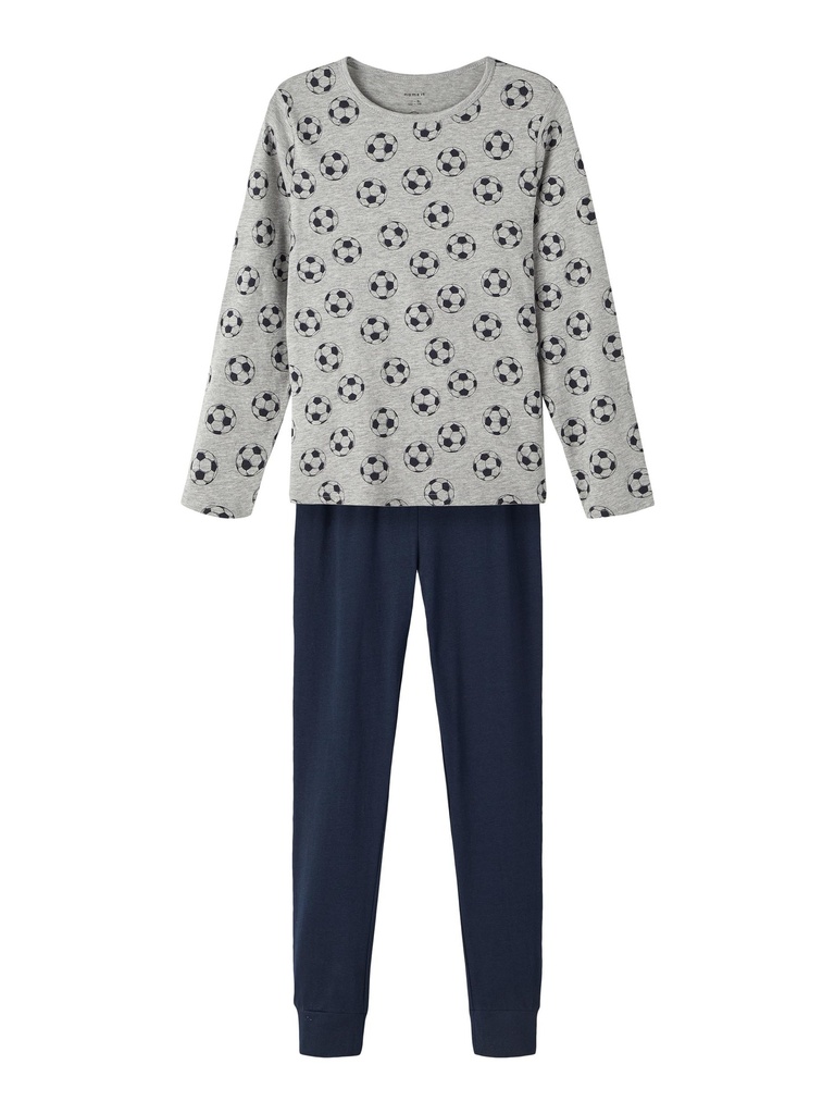 NAME IT KIDS - NKM NIGHTSET MELANGE FOOTBALL NOOS - Grey Melange