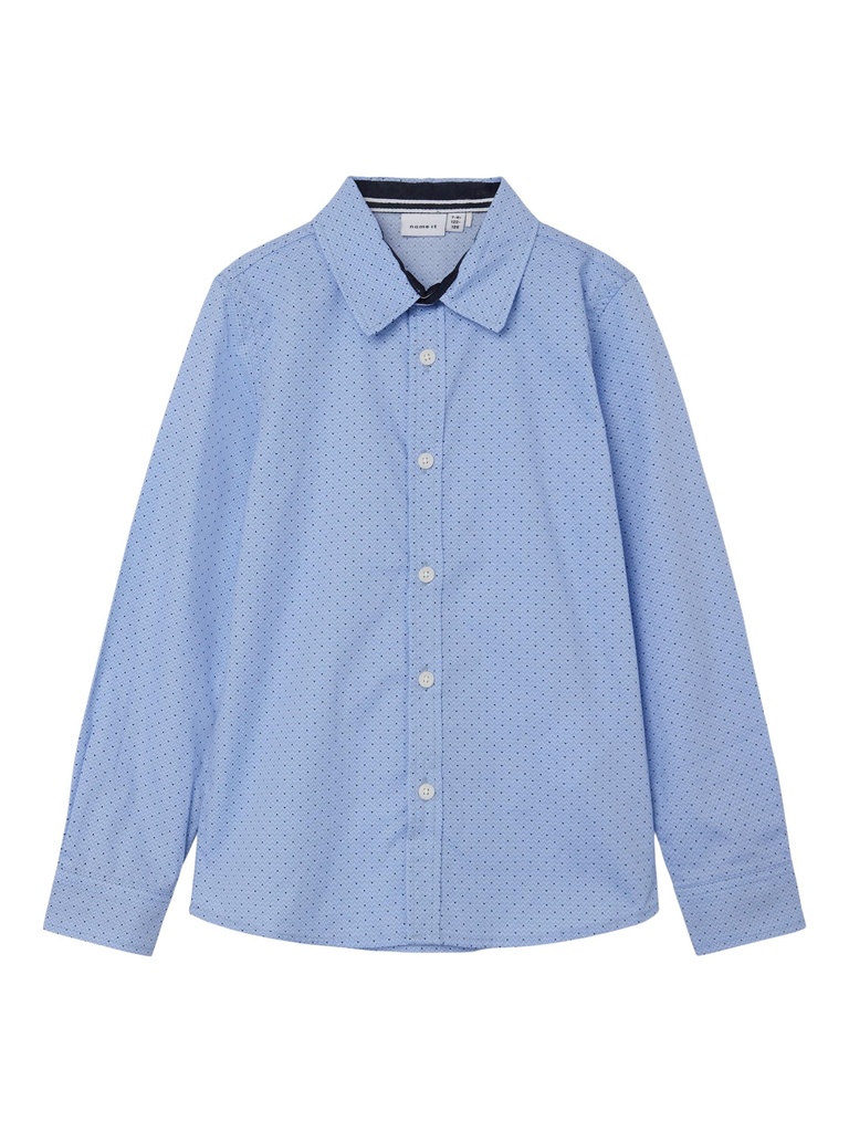 NAME IT KIDS - NKM NISA LS SHIRT NOOS - Dusty Blue DOT