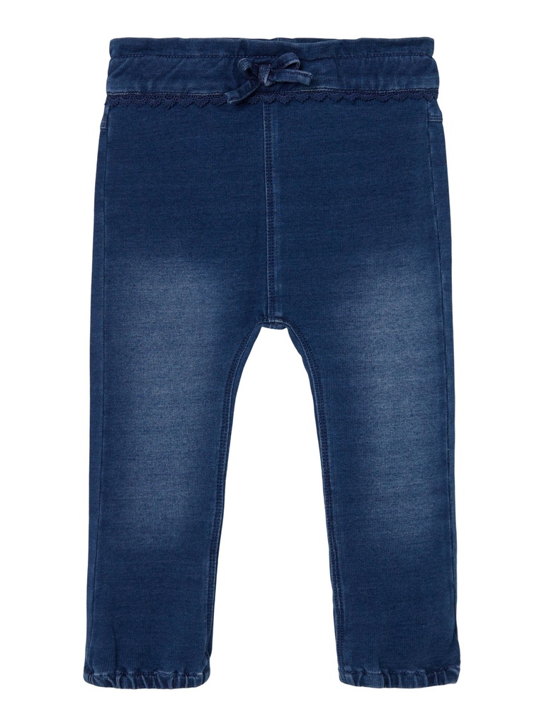NAME IT MINI - NMF BIBI DNMTORINA SWE PANT NOOS - Dark Blue Denim