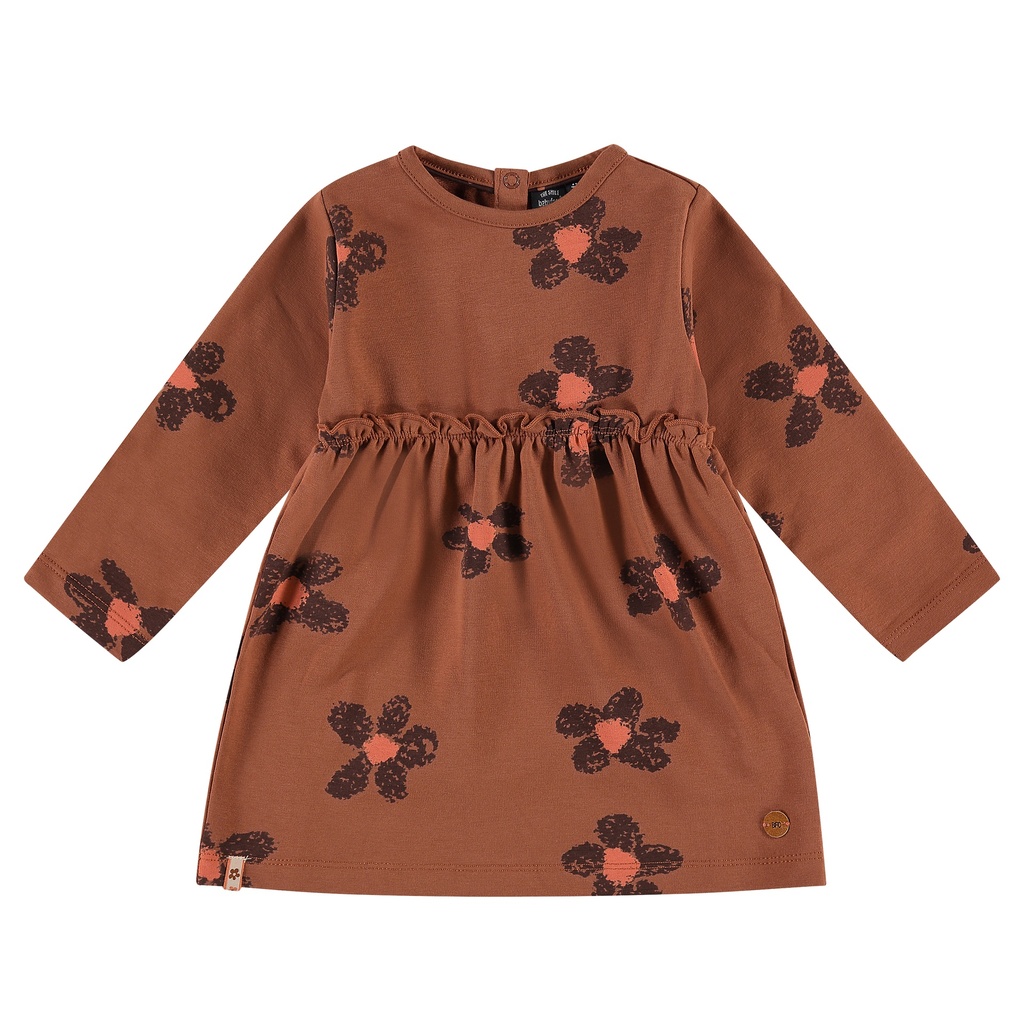 Babyface - girls dress long sleeve - fudge - BBE22508772