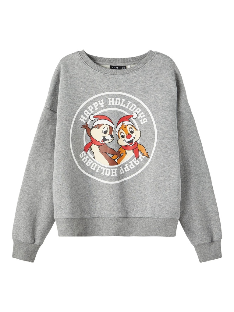 LMTD - NLF ONELLI CHIPCHAP SWEAT UNB WDI - Grey Melange