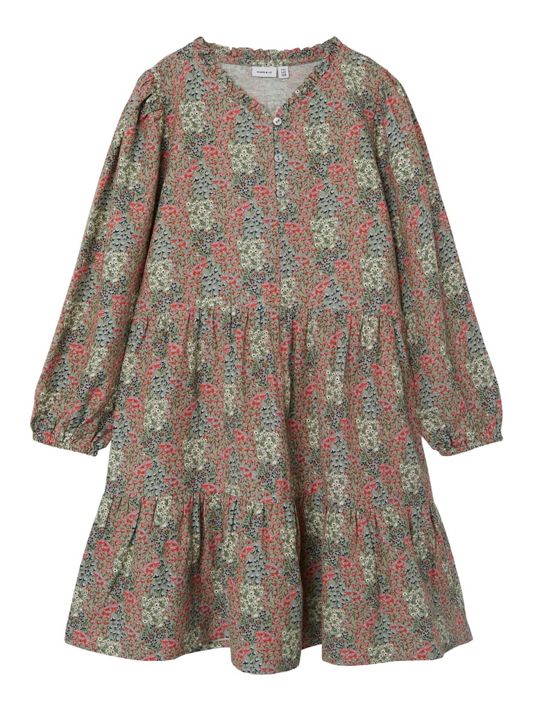 NAME IT KIDS - NKFTAMMI LS DRESS - Dried Sage