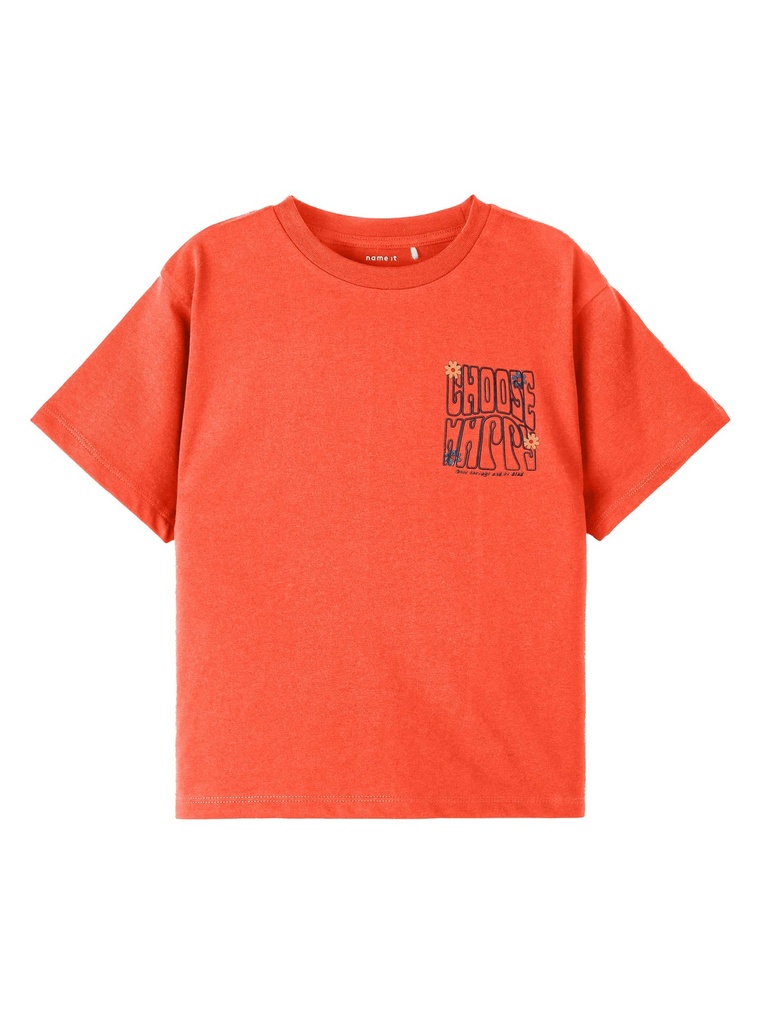 NAME IT KIDS - NKFTALILONE SS SHORT LOOSE TOP - Tigerlily