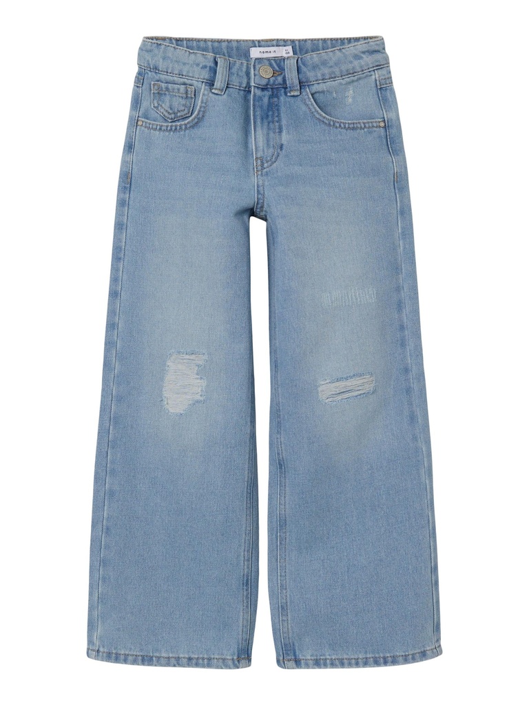 NAME IT KIDS - NKFROSE HW WIDE JEANS 1411-TE NOOS - Light Blue Denim