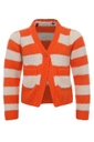 Looxs - Little knitted blockstripe cardigan - TANGERINE - 2301-7304-259