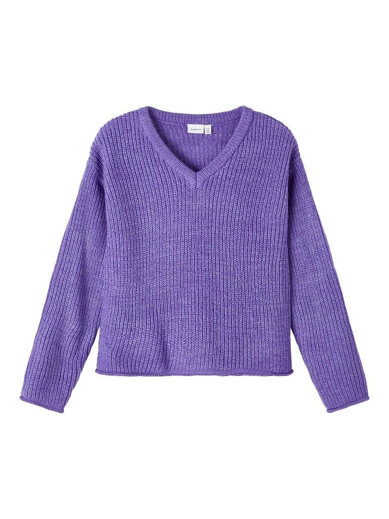 NAME IT KIDS - NKF BATJANA  LS SHORT  BOXY  KNIT - Purple Corallites