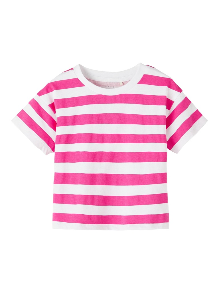 NAME IT MINI - NMF VITANNI SS SHORT BOXY TOP D - Pink Yarrow