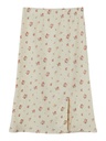 LMTD - NLF FAURA MIDI SKIRT - Turtledove Colored flowers