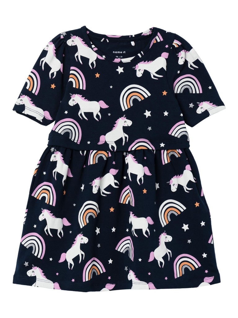 NAME IT MINI - NMF JIA SS DRESS PB - Dark Sapphire