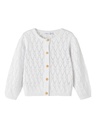 NAME IT MINI - NMF FALILLE LS KNIT CARD - Bright White