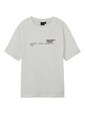 LMTD - NLM KEITH SS L TOP - White Alyssum BLACK FRONTPRINT
