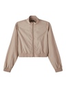 LMTD - NLF FITTA SHORT TRACK CARDIGAN - Mocha Meringue