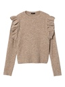 LMTD - NLF TASMINA LS SHORT KNIT - Mocha Meringue