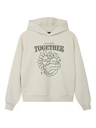 LMTD - NLF TOGETHER LS BRU SWEAT W. HOOD - Turtledove