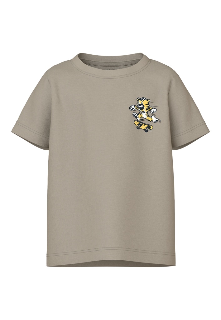NAME IT MINI - NMM VELIX SS TOP - Pure Cashmere Tiger