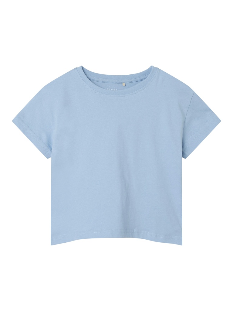 NAME IT KIDS - NKF VITA SS SHORT BOXY TOP - Chambray Blue